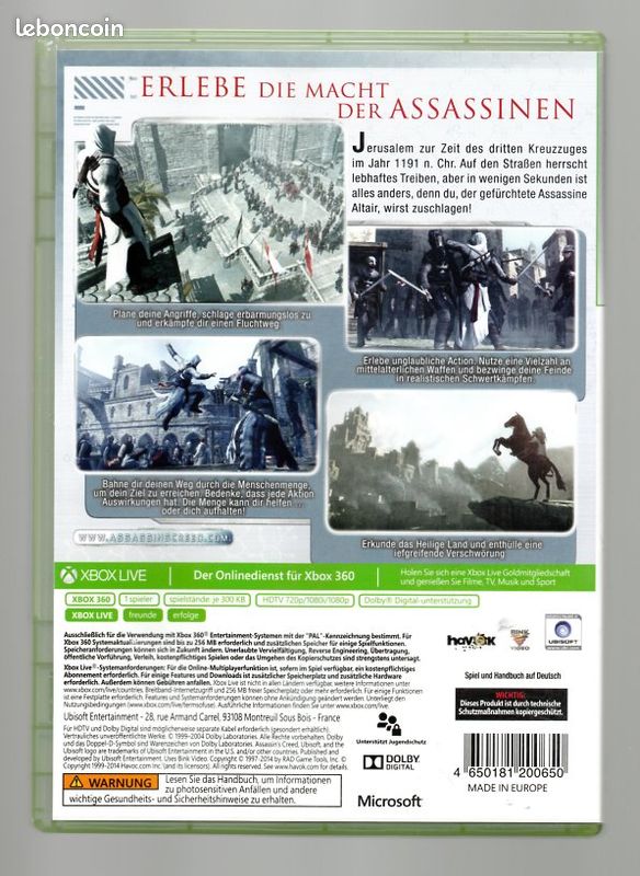 Assassin's Creed III - Jeu Xbox 360