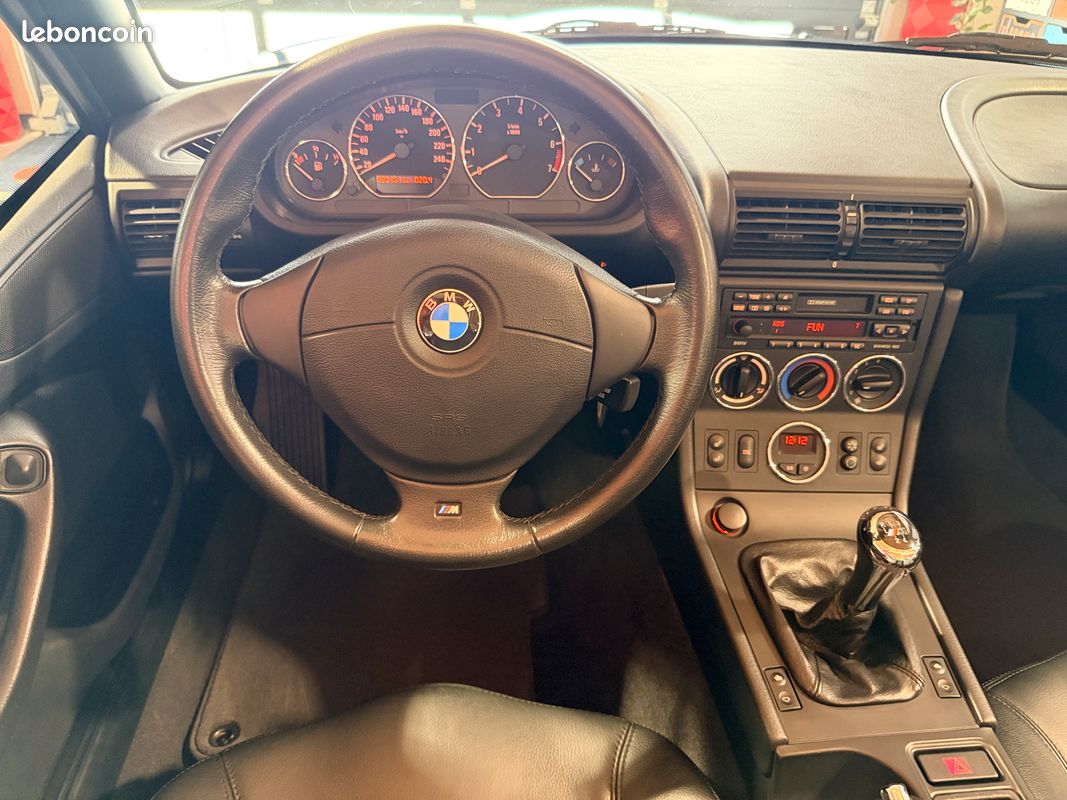 BMW Z3 2.8 6 Cylindres 193cv Phase 2 "PACK M" Bleu Topaze / Sièges Sport M Cuir Noir 01/2000 Seulement 90.000 km "ÉTAT NEUF" *LIVRAISON POSSIBLE (image 7)