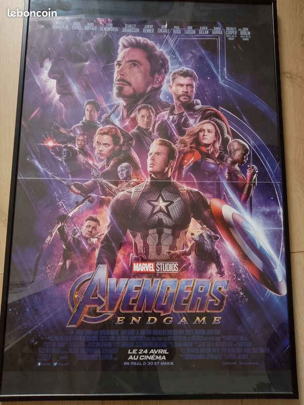 Poster Avengers Endgame (avec cadre) (image 1)