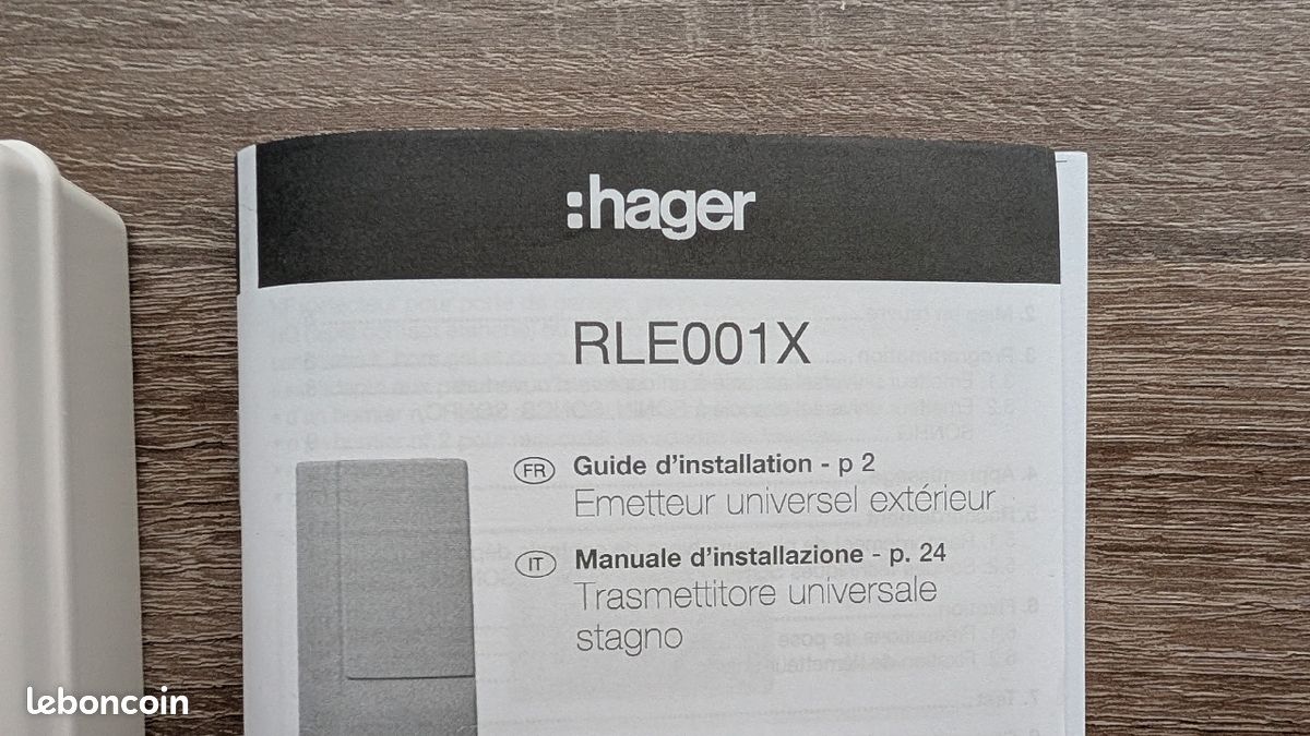 Emetteur universel HAGER pour l'extérieur étanche RLE001X
RLE001X (image 5)