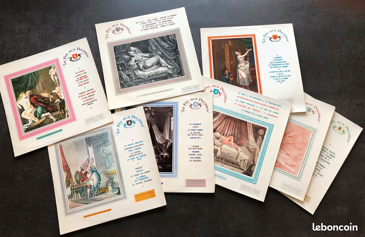 Lot de 8 disques vinyls Le Feu aux poudres - Chansons paillardes (image 1)