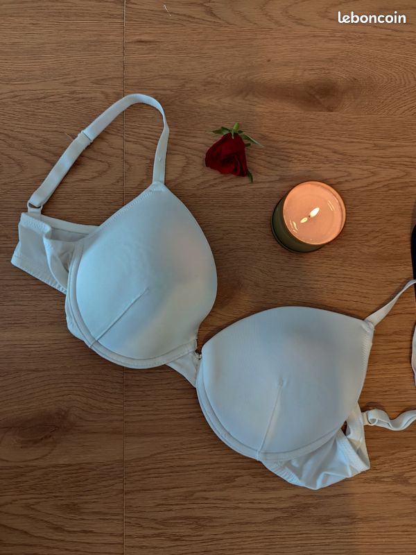 Soutien-gorge à Armature U Collection 95C – Imprimé Ivoire Et Bleu, Confort Et Maintien