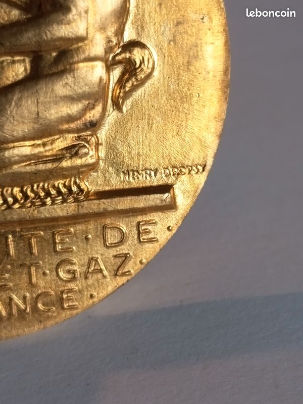 Médaille Bronze doré Art Déco Par Delannoy 5cm Prix 55 - Collection