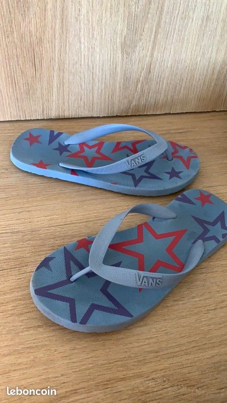 Tongs bleues étoiles Vans P37 (image 1)