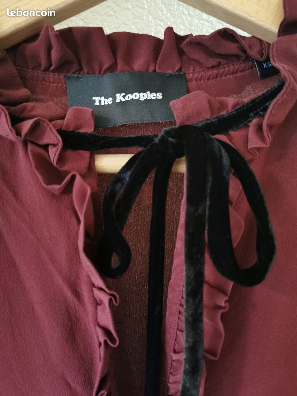 The Kooples robe bordeaux court (image 2)