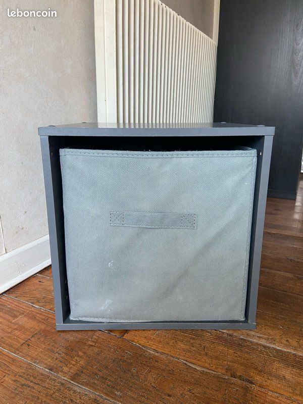 Table de chevet gris anthracite H35xl35,2xP33,8 cm (image 1)