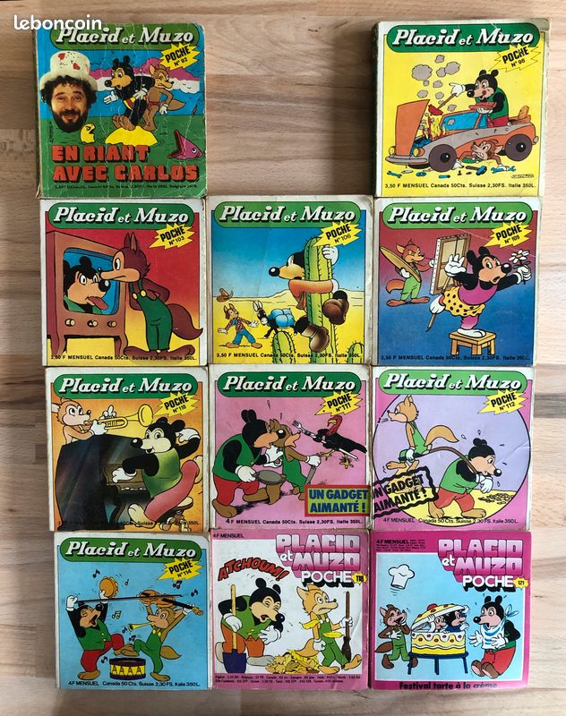 Gros lot Placid et Muzo Poche années 70 vintage – numéros anciens (image 1)