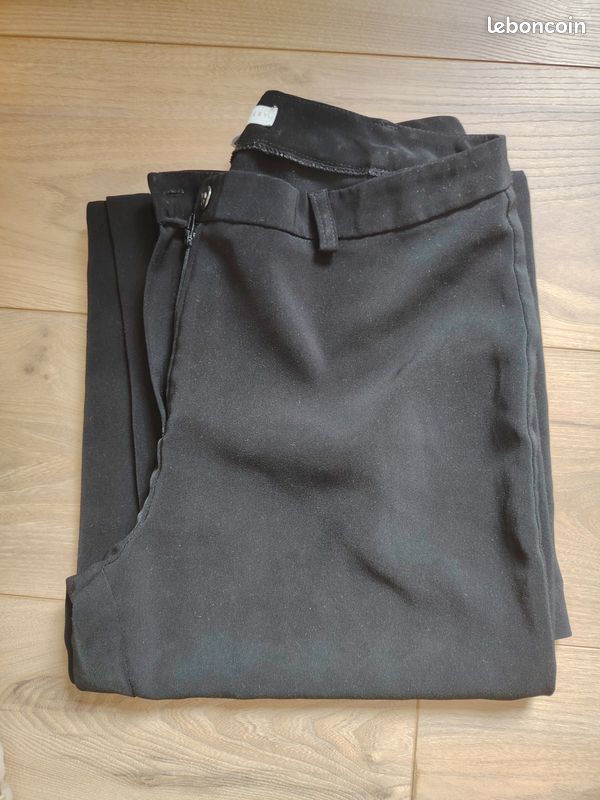 Pantalon fluide noir (image 5)