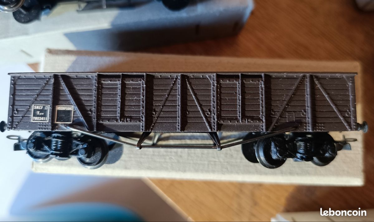 Train SMCF Métal - 1 Caisse Trémie STEMI + 2 Wagons HO, Occasion, Vente En L'état