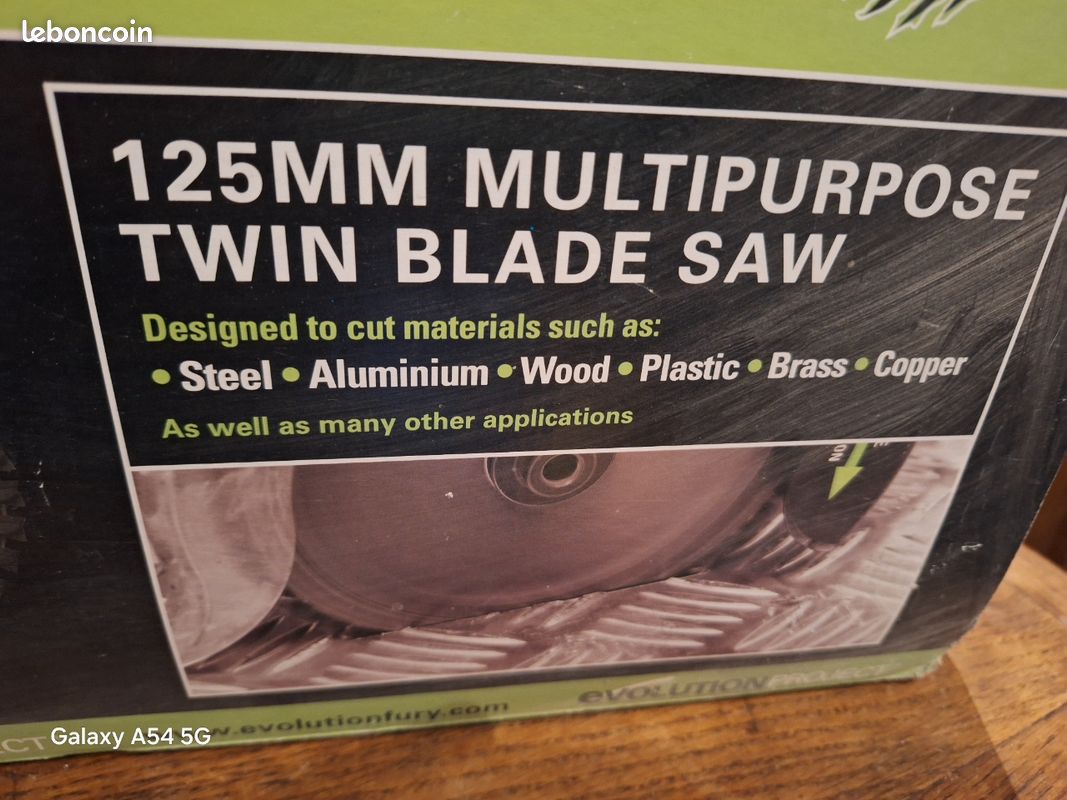 Neuf: Scie circulaire double lame Evolution Fury Twin 125mm (image 3)