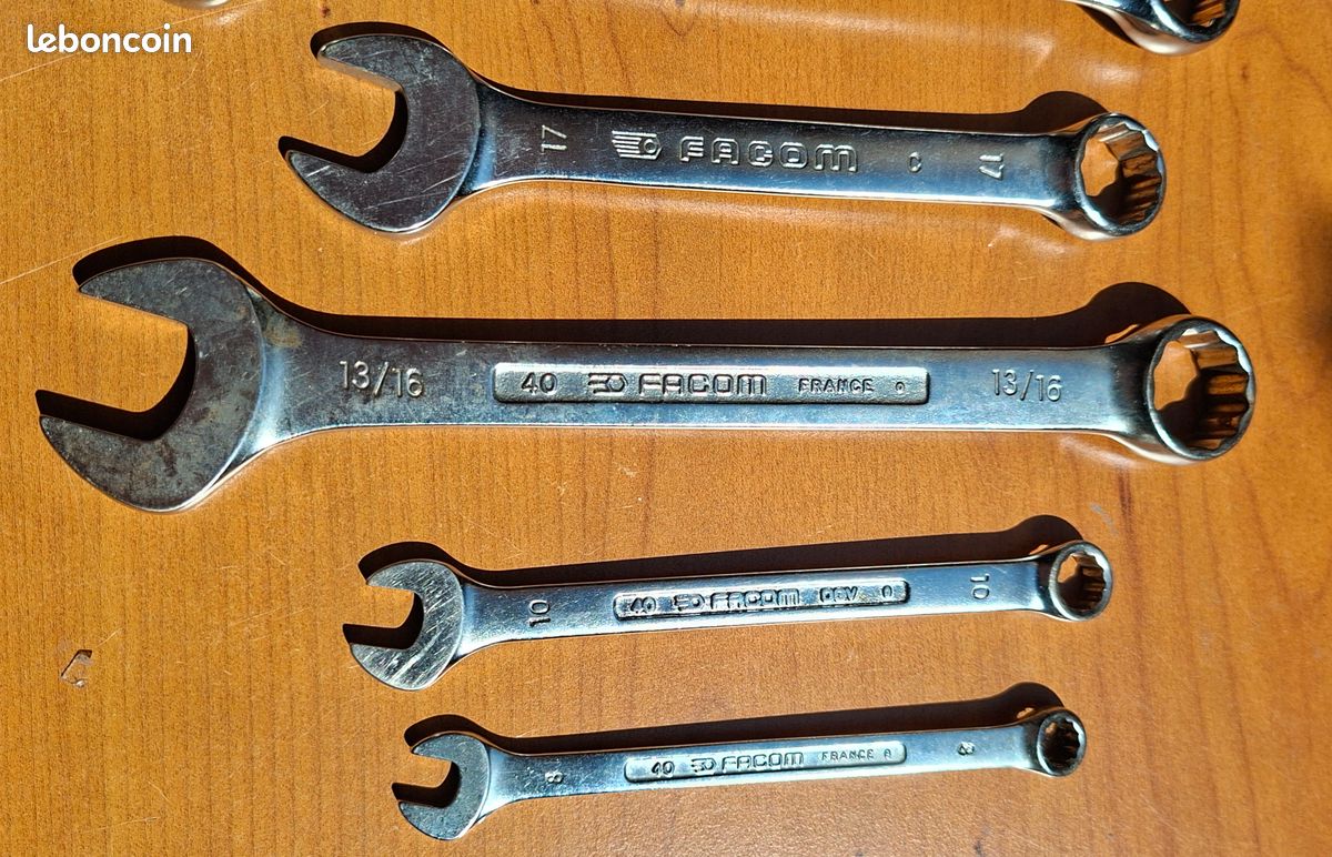 Lot de 9 clefs mixtes Facom (image 3)