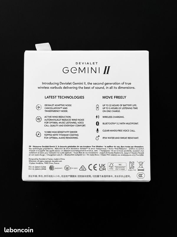 Ecouteurs DEVIALET Gemini II Matte Black (image 2)