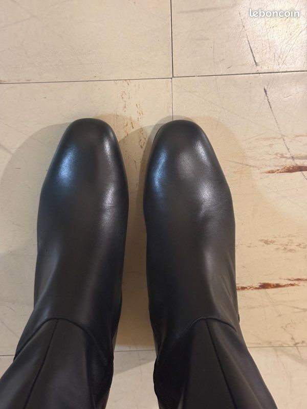 Bottes en cuir Noir Ikks - Femme | Place des Tendances