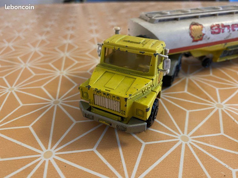 Camion Citerne Majorette Scania Shell à L'échelle 1/60 - Modèle Réduit D'occasion