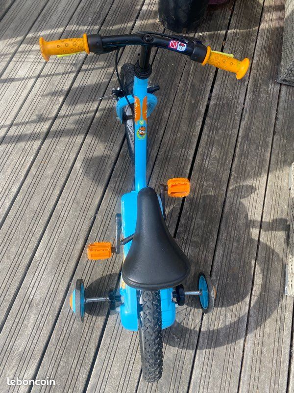 Vélo bleu 14 pouce décathlon (image 2)