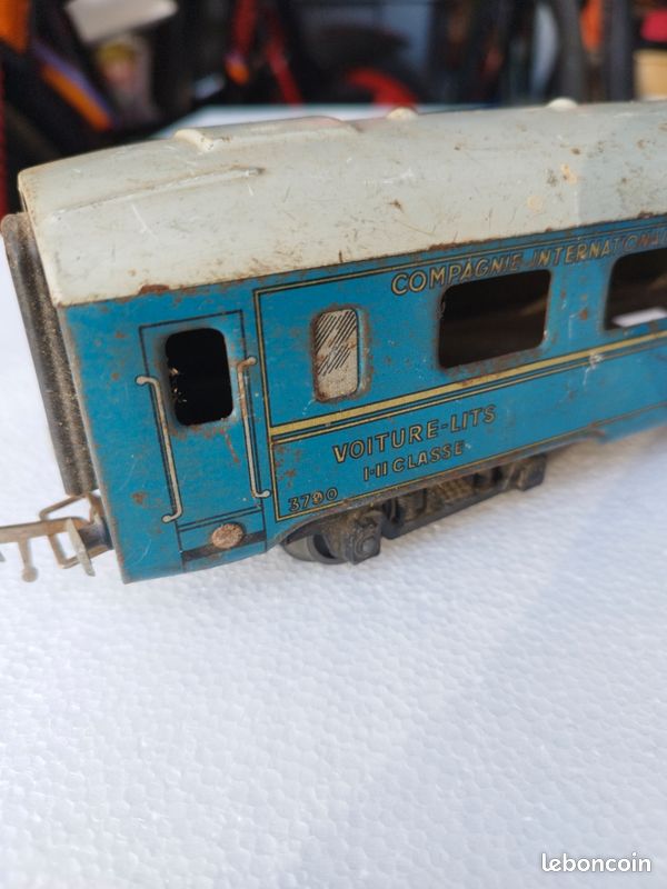 Wagon Train Ancien Pullman – Marque JEP, échelle 0, Collection Vintage