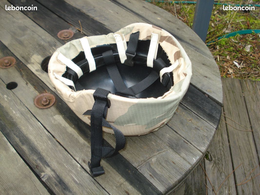 Caque US type FRITZ avec couvre casque toile camouflée pour paint ball softair (image 5)
