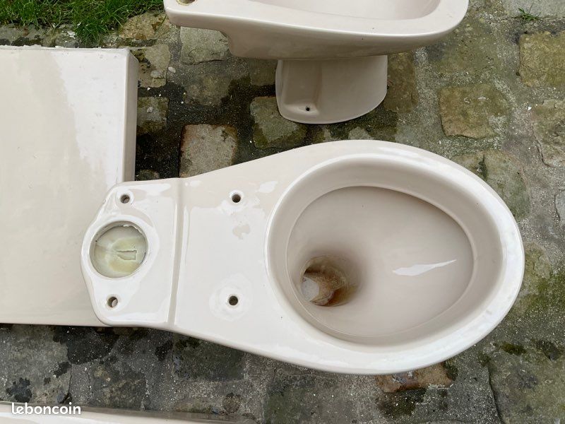 Trio de salle de bain, lavabo, bidet, WC (image 4)