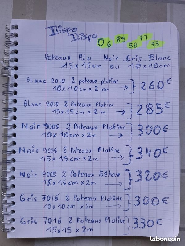 Poteau Aluminium platine ou seller béton (image 7)