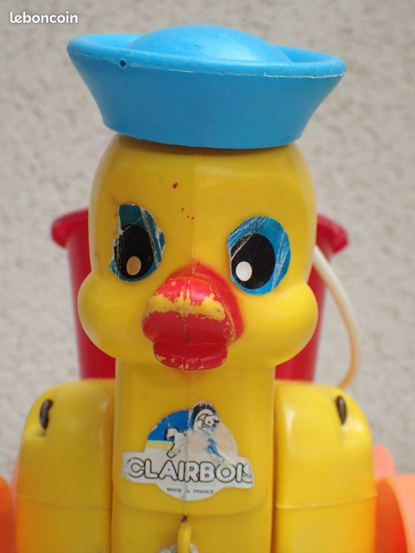 Jouet vintage Canard à tracter marque Clairbois, années 60-70 (image 5)