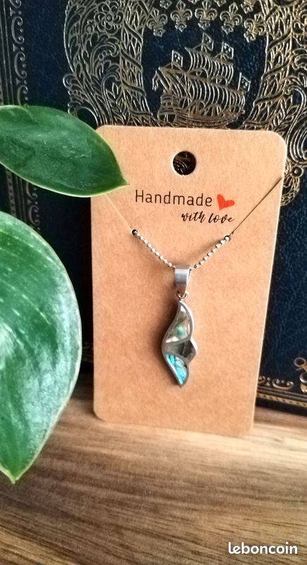 Collier argent nacre (image 1)