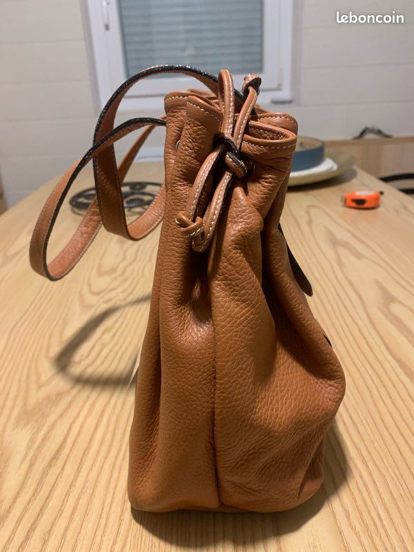 camel sac vintage en cuir