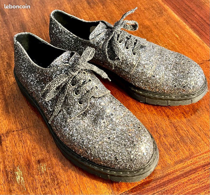 Derbies Plates Femme Taille 40 - Occasion - Multicolore En Simili Cuir