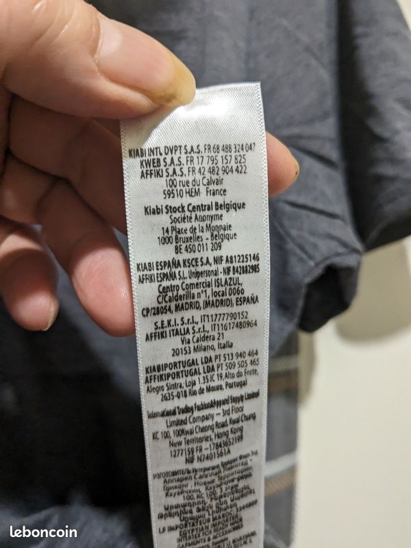 Pyjama homme gris, à carreaux Melba. Taille XXL (image 8)