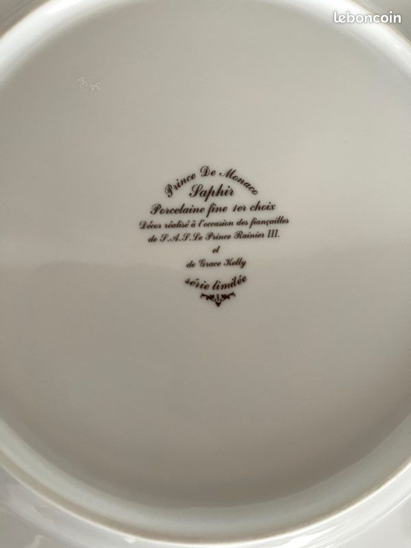 VINTAGE PRINCE RAINIER PRINCESS GRACE DE MONACO FRANCE ASHTRAY Limoges