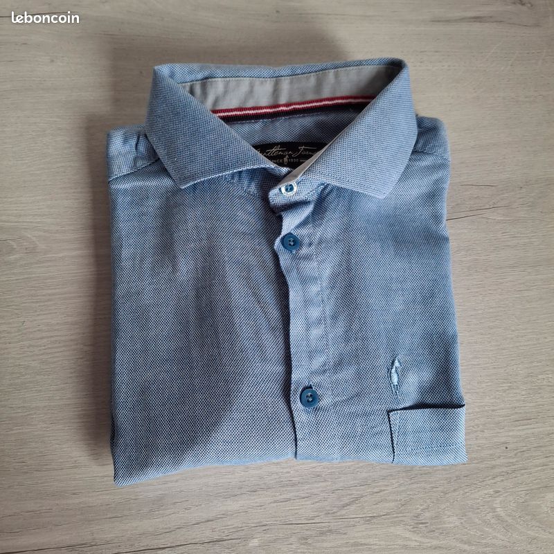 Chemise Homme St. John's Bay à Carreaux Bleus - Manches Longues - Taille L - Très Bon état