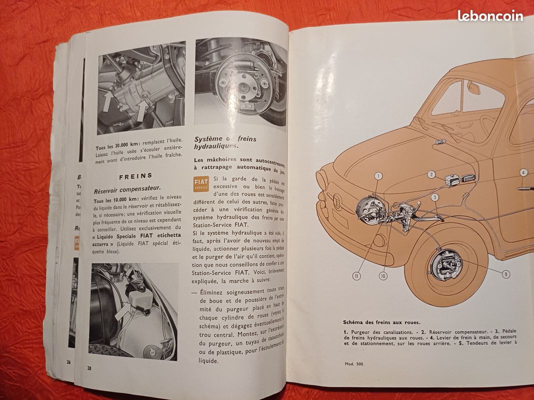 Manuel d'origine FIAT 500 500L entretiens (1970) (image 3)