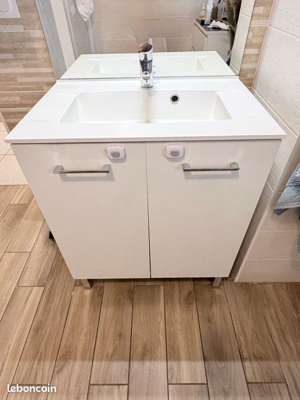Ensemble salle de bain meuble vasque et miroir (image 4)