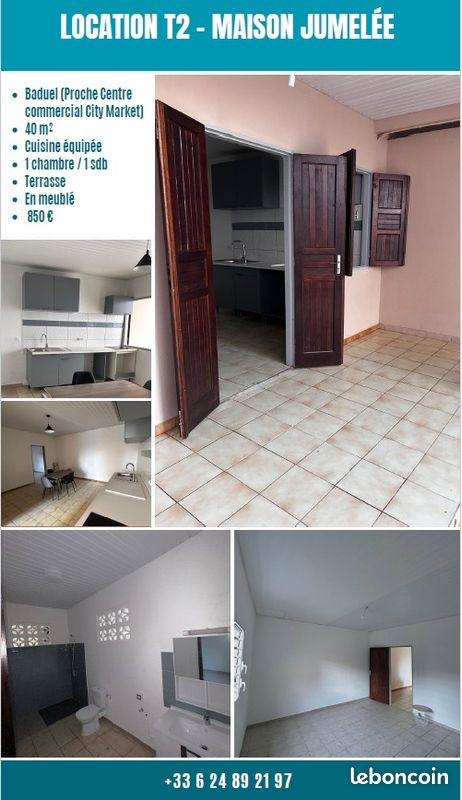 Appartement 3 pièces 73 m² · à Cayenne · 73 m² · 990 €
