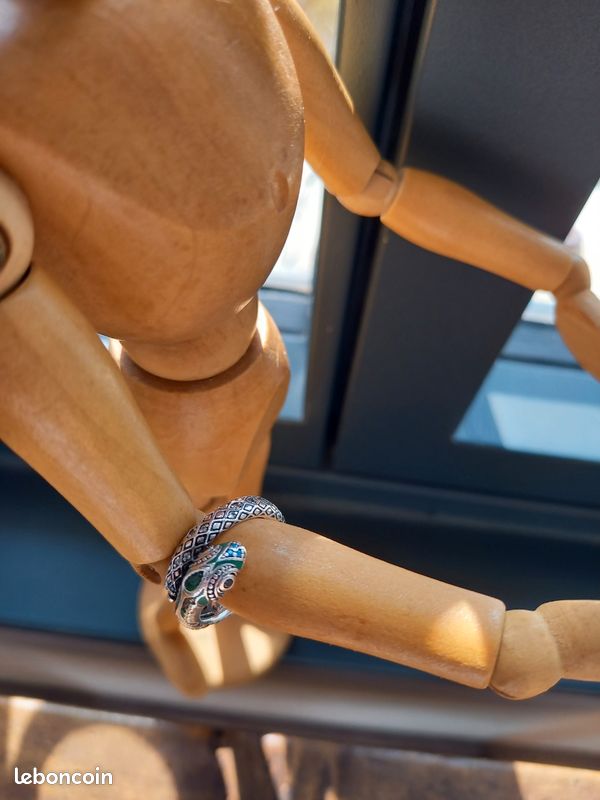 Bague Serpent Thomas Sabo En Argent Massif Avec Pavé De Zirconium - Taille 54 - Occasion Bon État