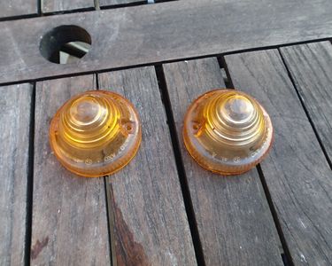 Lot De 2 CABOCHONS Orange Pour Feux Clignotants Avant CITROËN 2CV6 - Réf A307 AXO - Occasion
