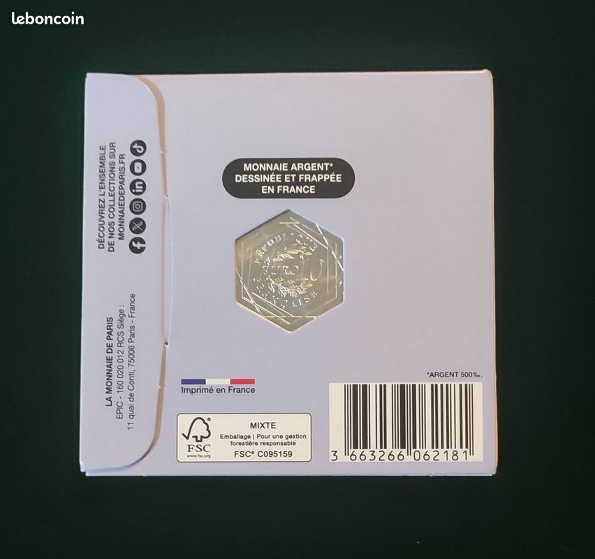 Pièce 10 EUROS Argent "Île de France" (image 5)