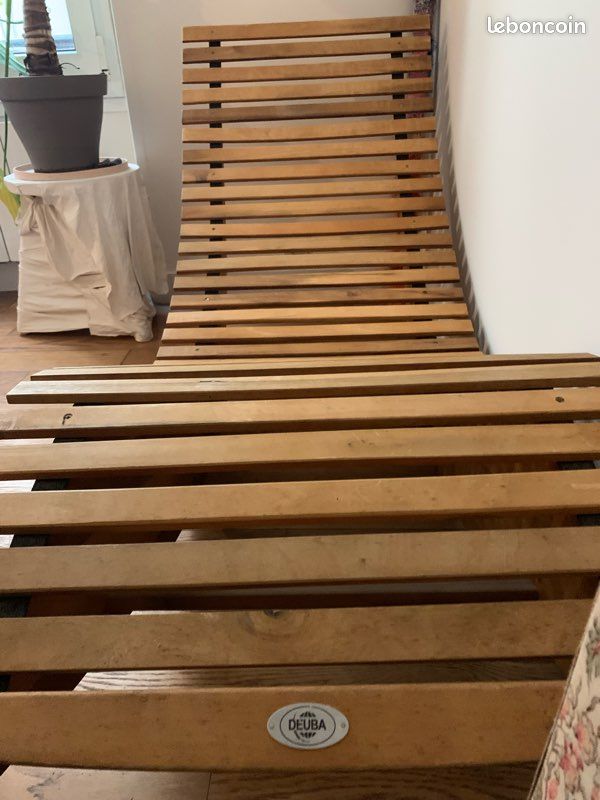 Chaise longue à bascule JAVA pliable en bois (image 2)