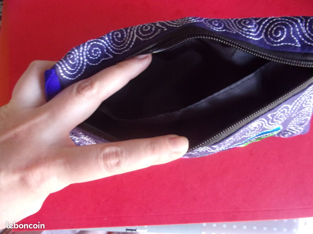 Pochette/trousse ethnique multicolore (image 3)