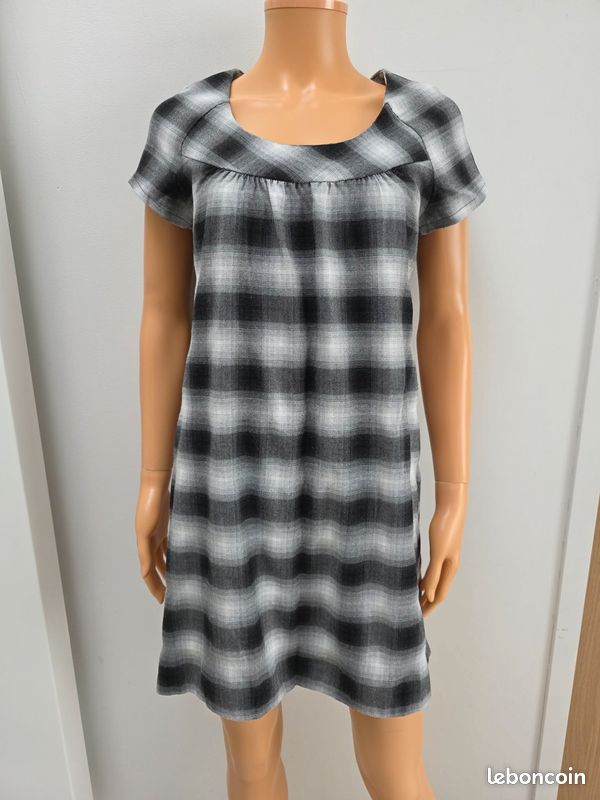 Robe Noire Jacqueline Riu En Acrylique Et Mohair - Taille M/38, Occasion Très Bon état