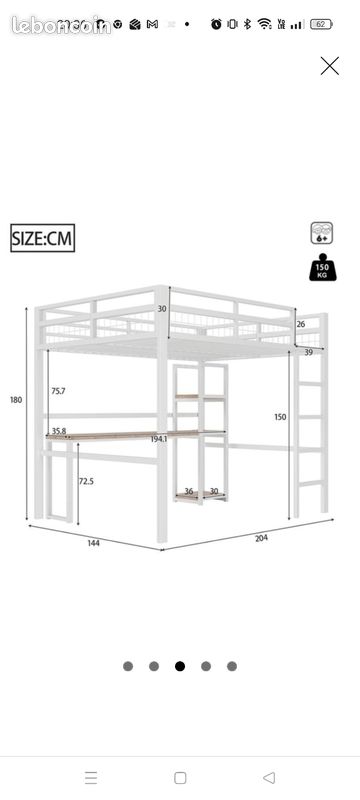 Lit mezzanine 140*200 (image 2)