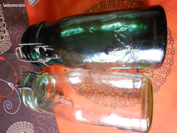 ANCIEN BOCAL EN verre Solidor 1 litre vert Conserve EUR 12,00 - FR