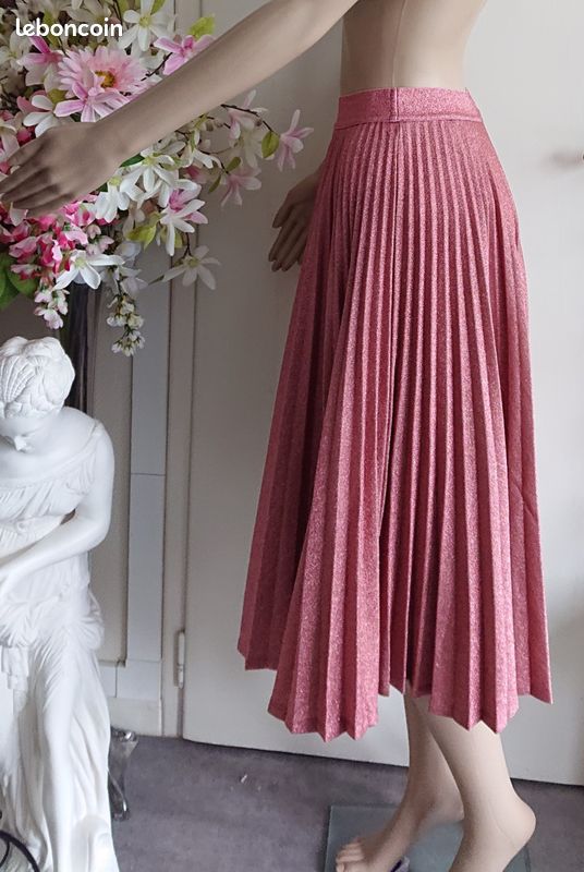 Jupe Midi Morrison Fabrics En Soie Multicolore - Taille L - Neuve Avec Étiquette