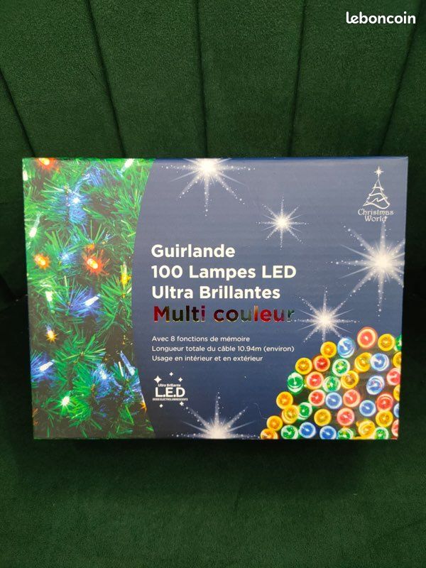 Guirlande lumineuse neuf 100 lampes LED Ultra Brillantes Blanc Chaud avec 8 fonctions de mémoire🌈 (image 1)