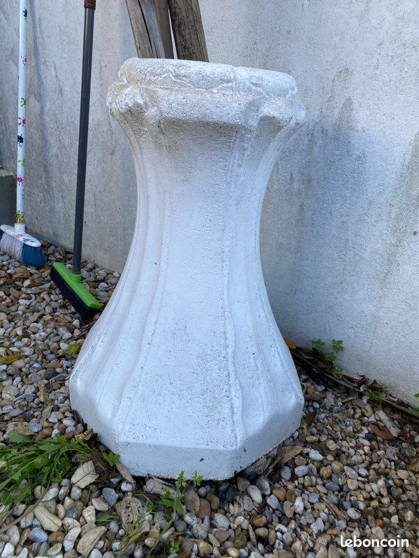 Colonne pierre reconstituée pour vasque ou table (image 1)