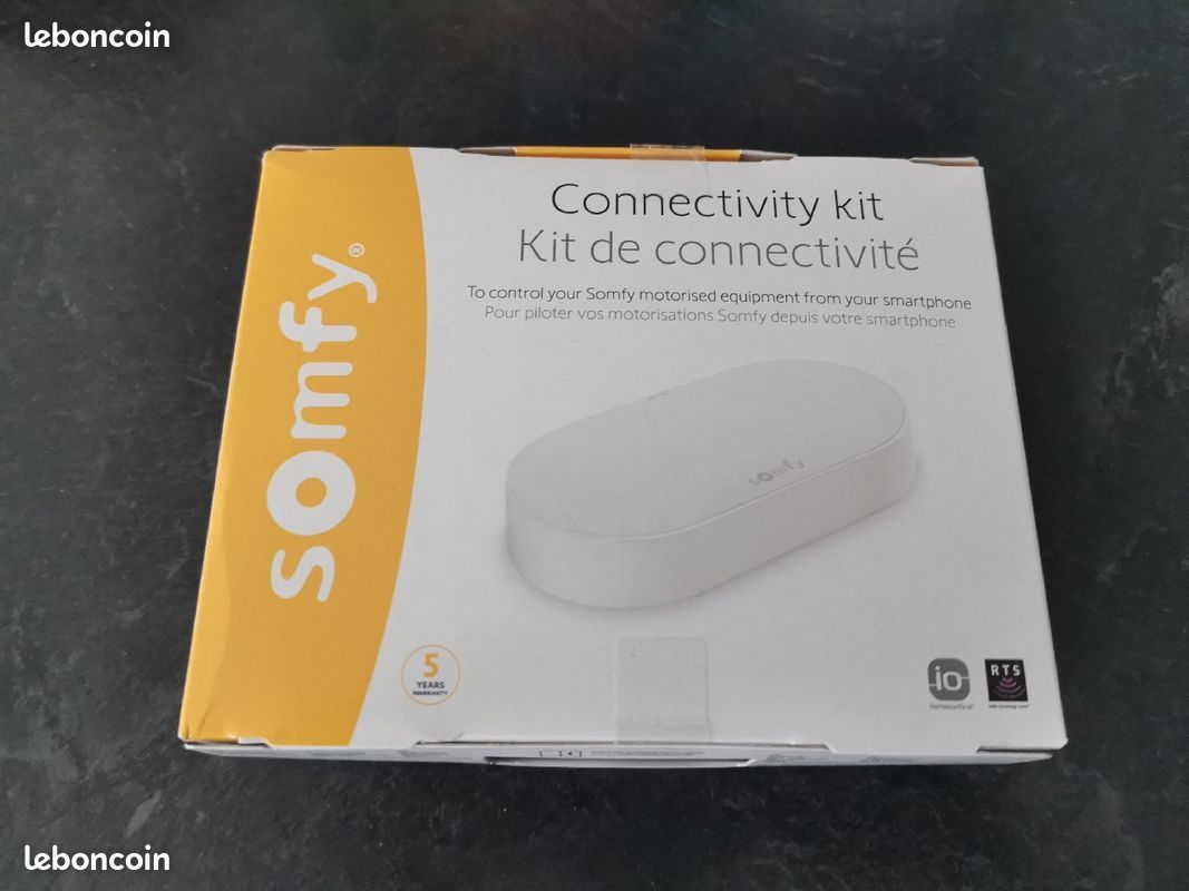 Somfy 1870755 - Kit de connectivité | Pour contrôler les moteurs et l'éclairage Somfy avec un smartphone | Compatible moteurs io & RTS| Contrôle à la voix via l'Assistant Google, Amazon Alexa, HomeKit (image 1)