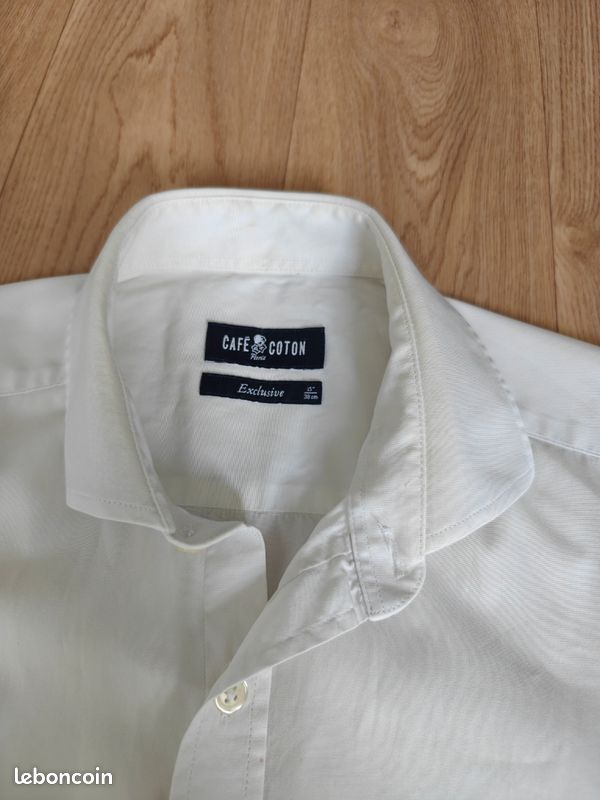 Chemise blanche Café Coton (image 3)