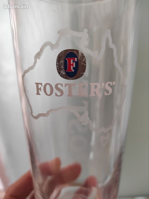 Lot De 4 Verres à Bière Foster's Collection, Verre Transparent, état Correct