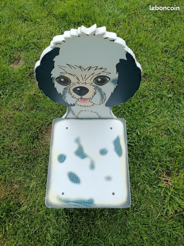 Chaise en bois pour enfant chien dalmatien (image 1)