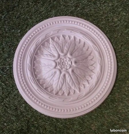 Rosace En Staff (plâtre Armé) Neuve, 30cm, Faite Main En France