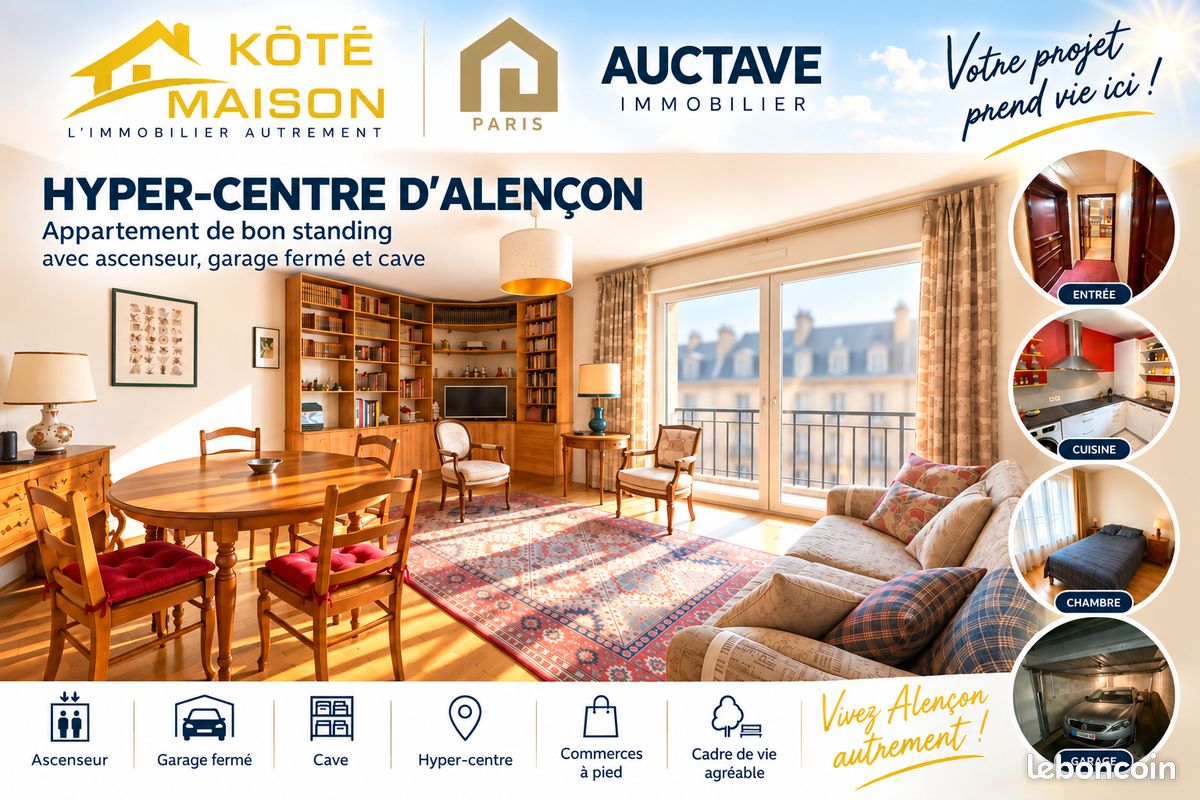 Appartement 3 pièces 78 m² · à Alençon · 78 m² · 166 300 €